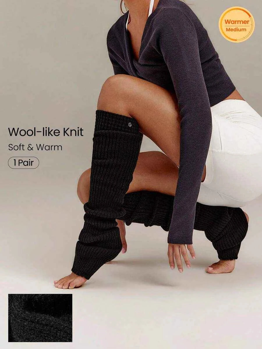 GLOWMODE Chaussettes Chauffantes Extra Confortables au-dessus du Genou avec Coupe Ample