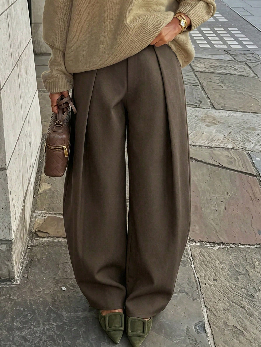 High Waist Slim Maxi Pants