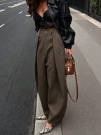 High Waist Slim Maxi Pants