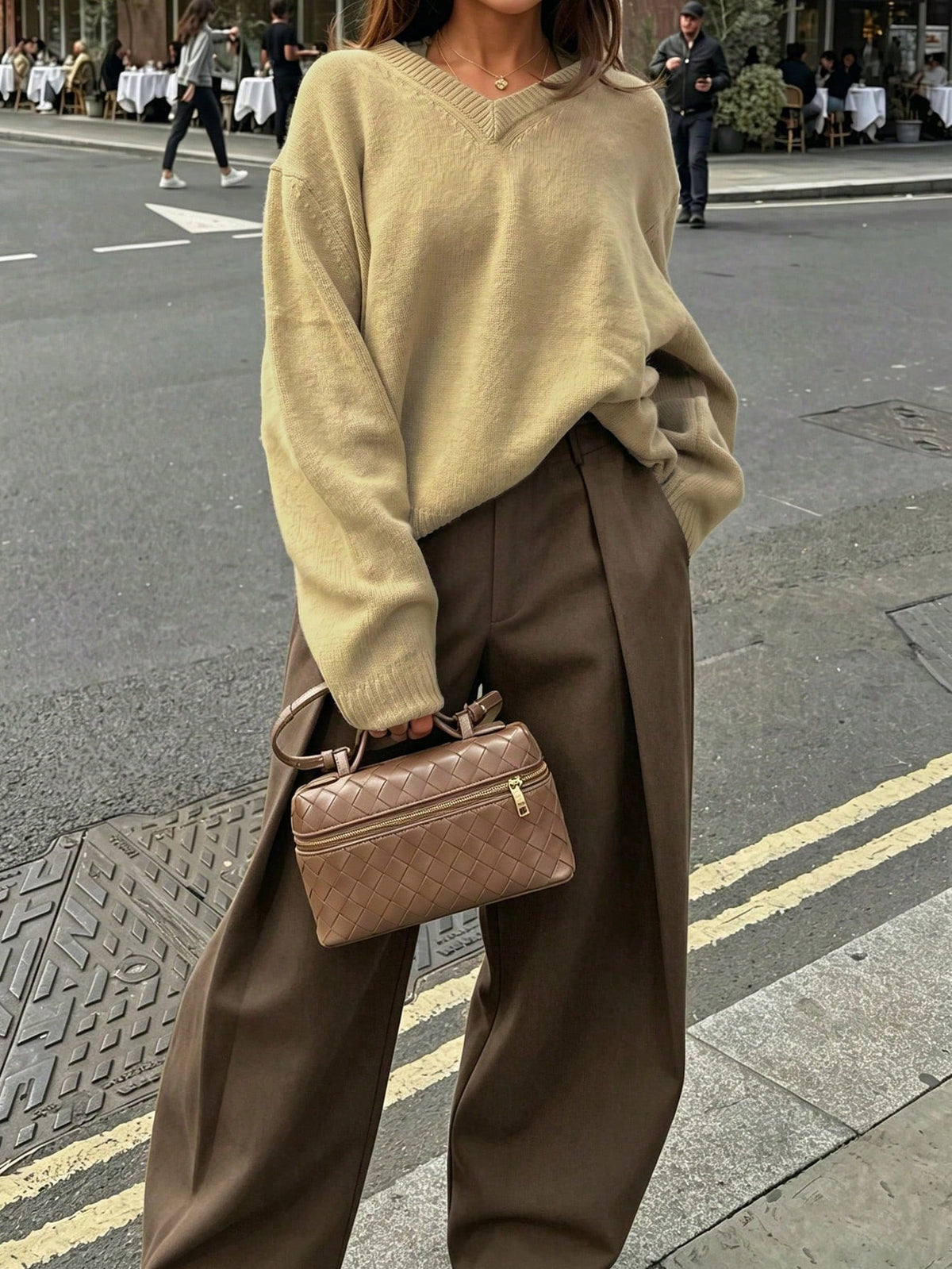 High Waist Slim Maxi Pants