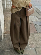 High Waist Slim Maxi Pants