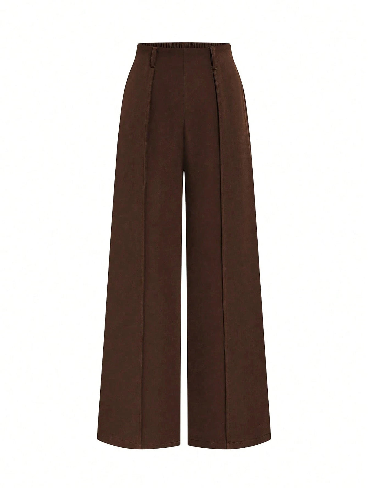Women's Black High Waist Pleated Wide Leg Suit Pants