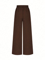 Women's Black High Waist Pleated Wide Leg Suit Pants
