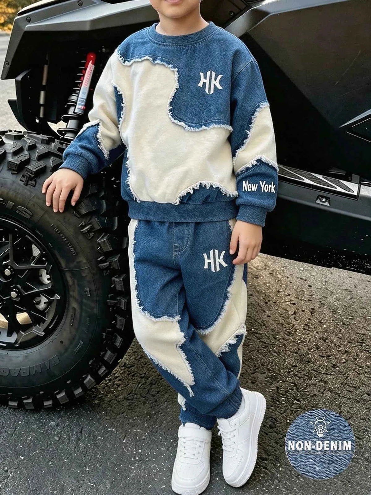 2pcs Set Boy Sweatshirt & Sweatpants Set