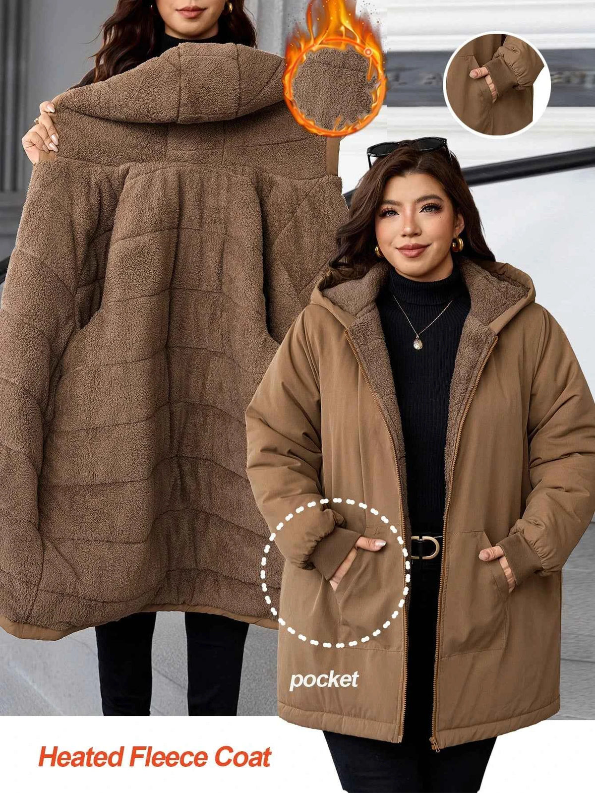 Plus Size Women Solid Color Long Sleeve Jacket