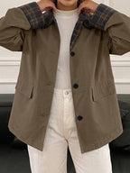 New Patchwork Trench Coat Regular Jacket