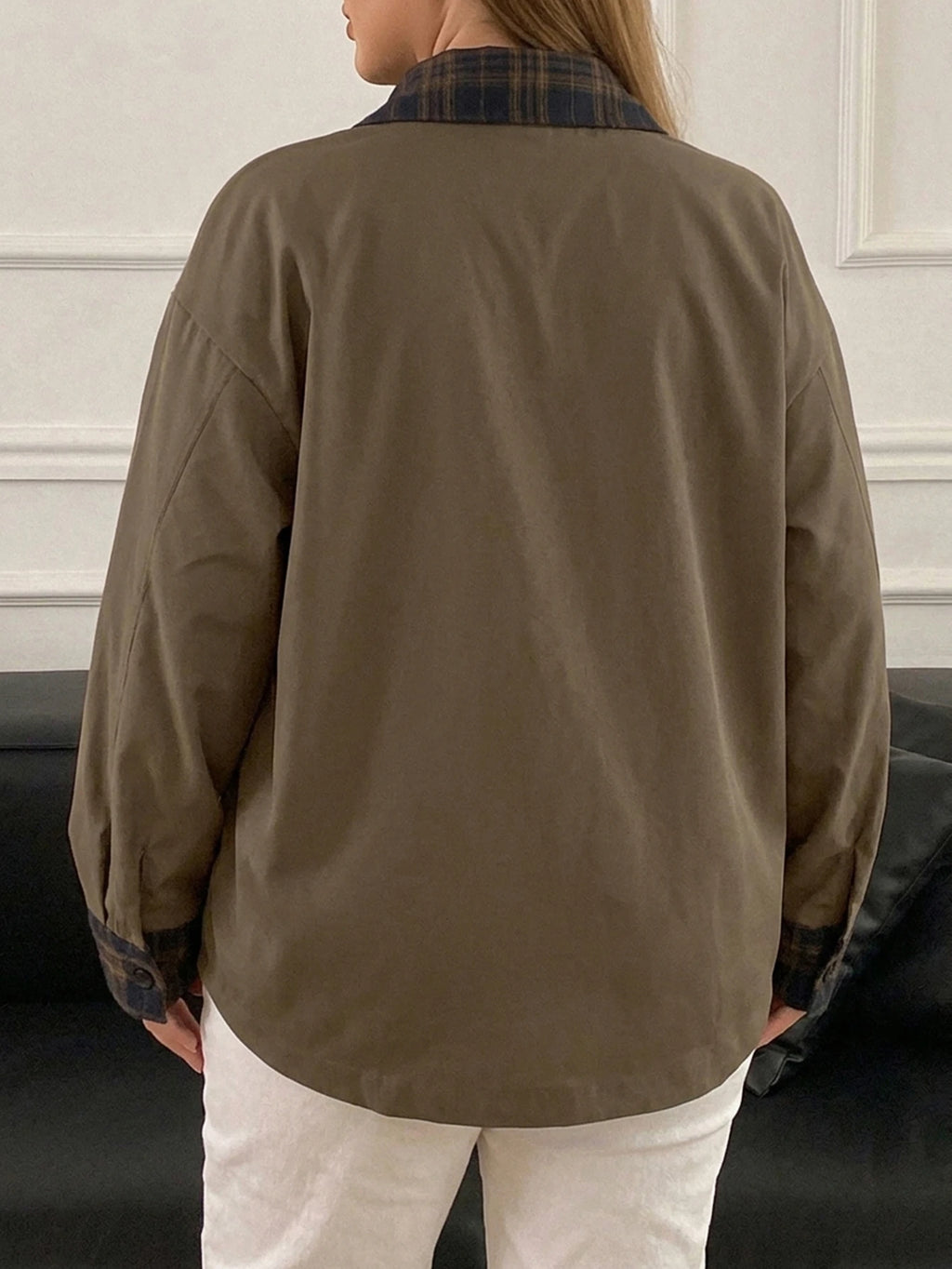 New Patchwork Trench Coat Regular Jacket