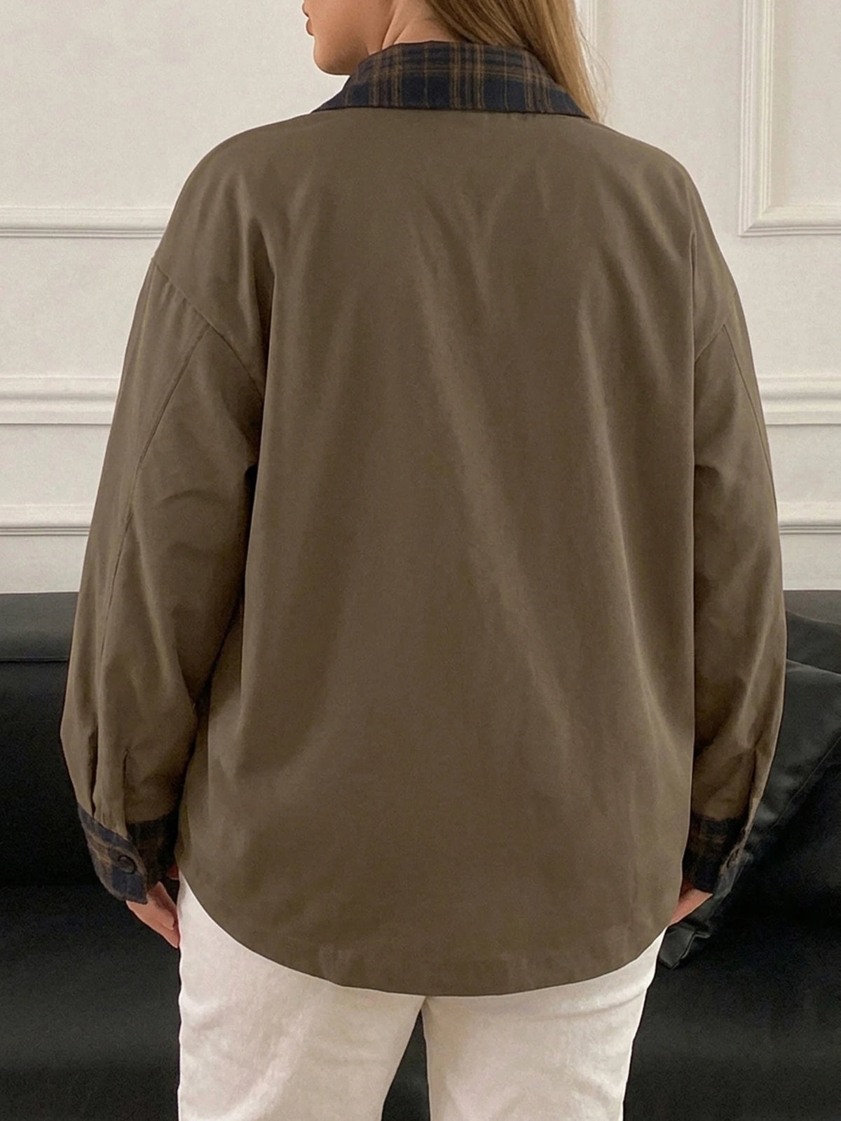 New Patchwork Trench Coat Regular Jacket
