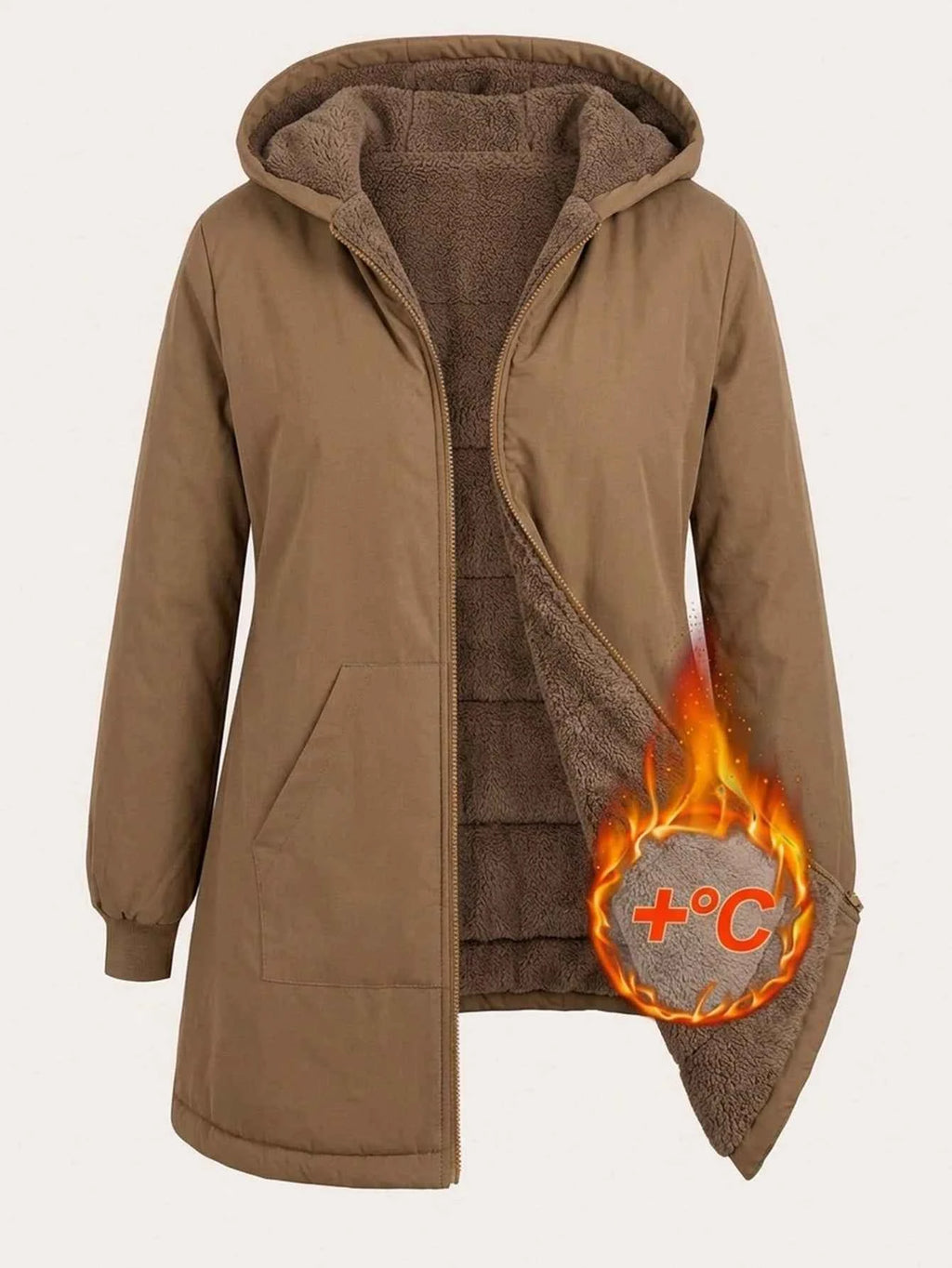 Plus Size Women Solid Color Long Sleeve Jacket