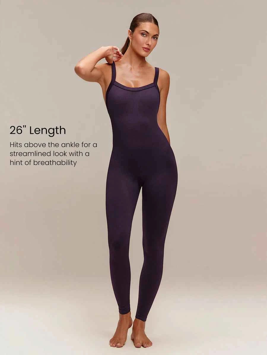 GLOWMODE Bodysuit Seamless Soft à Lancement Bas, 26", Avec Bretelles Larges, Décolleté en V