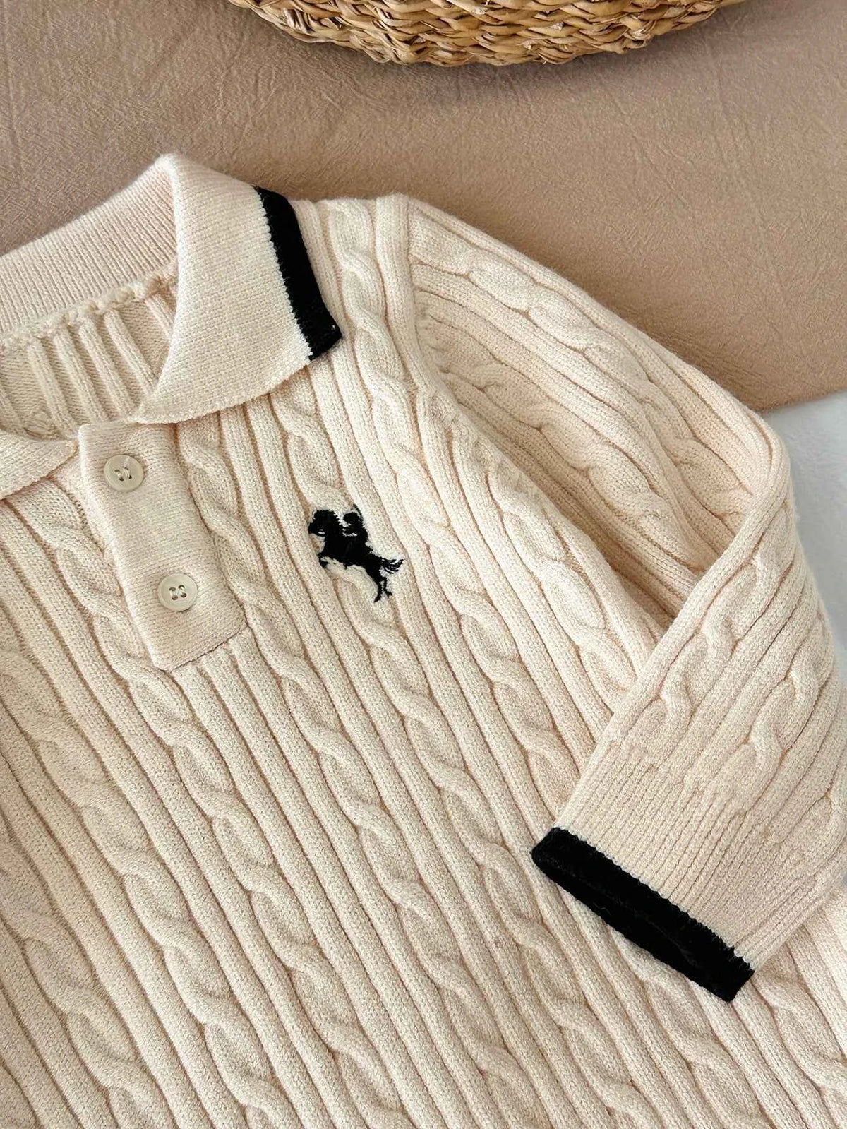 Baby Boy Knitted Sweater Romper
