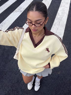 Women's Plus Size Shoulder Long Sleeve Sweatshirt Fall