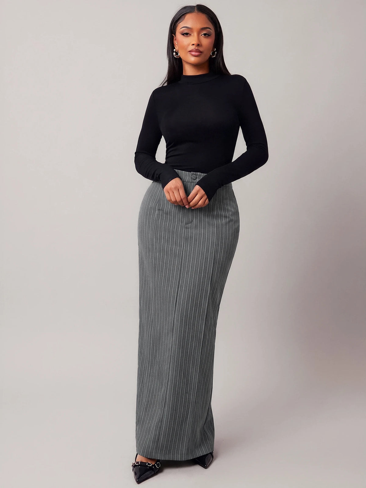 Plus Size Women's Vintage Elegant Straight Pencil Skirt