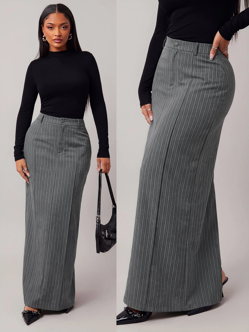 Plus Size Women's Vintage Elegant Straight Pencil Skirt