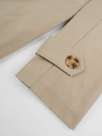 Women Lapel Double Breasted Short Trench Coat