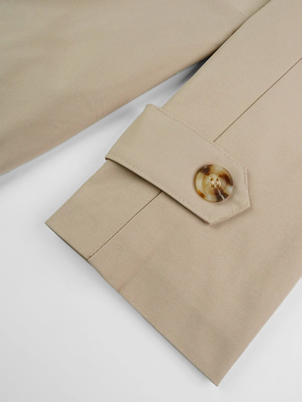 Women Lapel Double Breasted Short Trench Coat